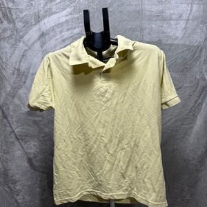 GALAXY BY HARVIC Womens Light Yellow Short Sleeve Size S Cotton Polyester Blend